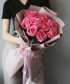 9 розовых роз Опала №8690