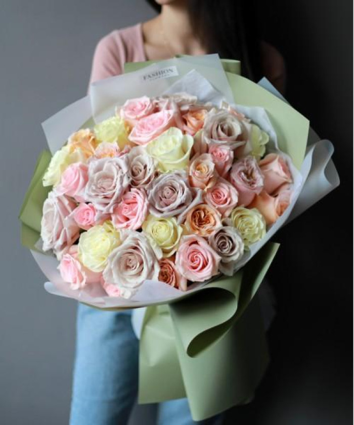 35 нежных роз Эквадор №3061